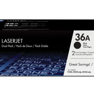 HP 36A 2-pack Black Original LaserJet Toner Cartridges