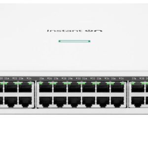 HPE Aruba Networking Networking Instant On Switch 40p Gigabit CL4 8p Gigabit CL6 PoE 2p 10GBT 2p SFP+ 600W 1960