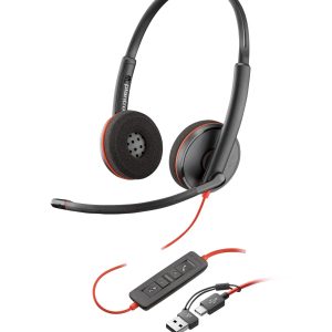 HP Poly Blackwire 3210 Monaural USB-C Headset +USB-C/A Adapter (Bulk)