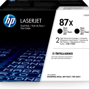 HP 87X 2-pack High Yield Black Original LaserJet Toner Cartridges
