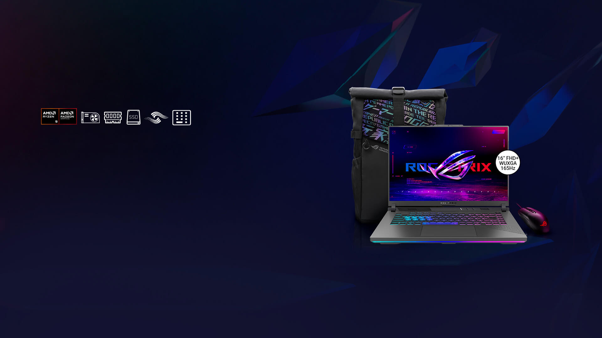 Banner ASUS ROG STRIX G16 Amd Ryzen 9