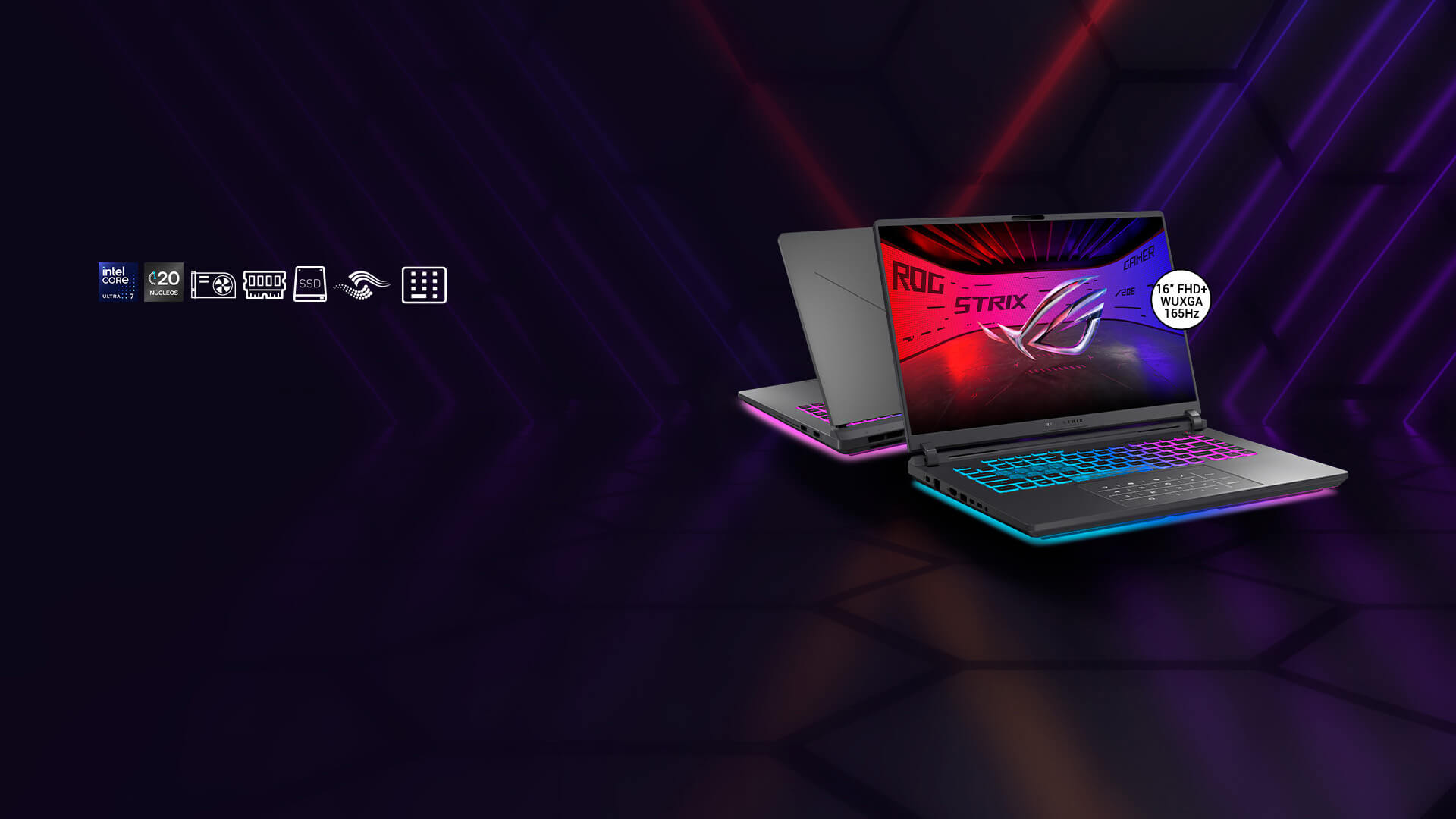 Banner ASUS ROG STRIX G16 Intel core Ultra 7 home